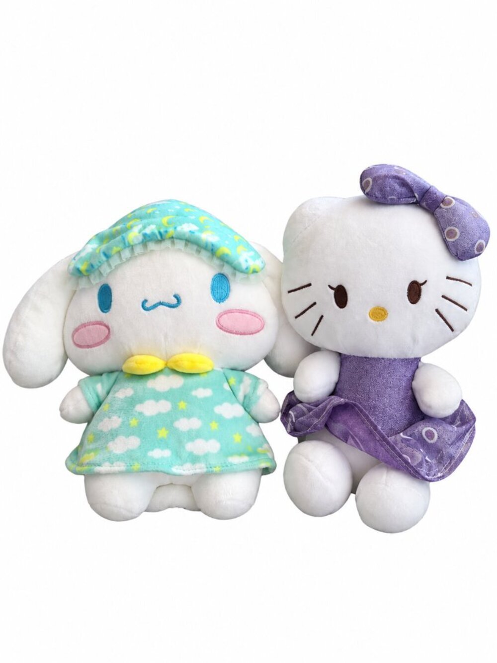 Sanrio Hello Kitty Cinnamoroll Plush Lot of 2 Kawaii Stuffed Animals
